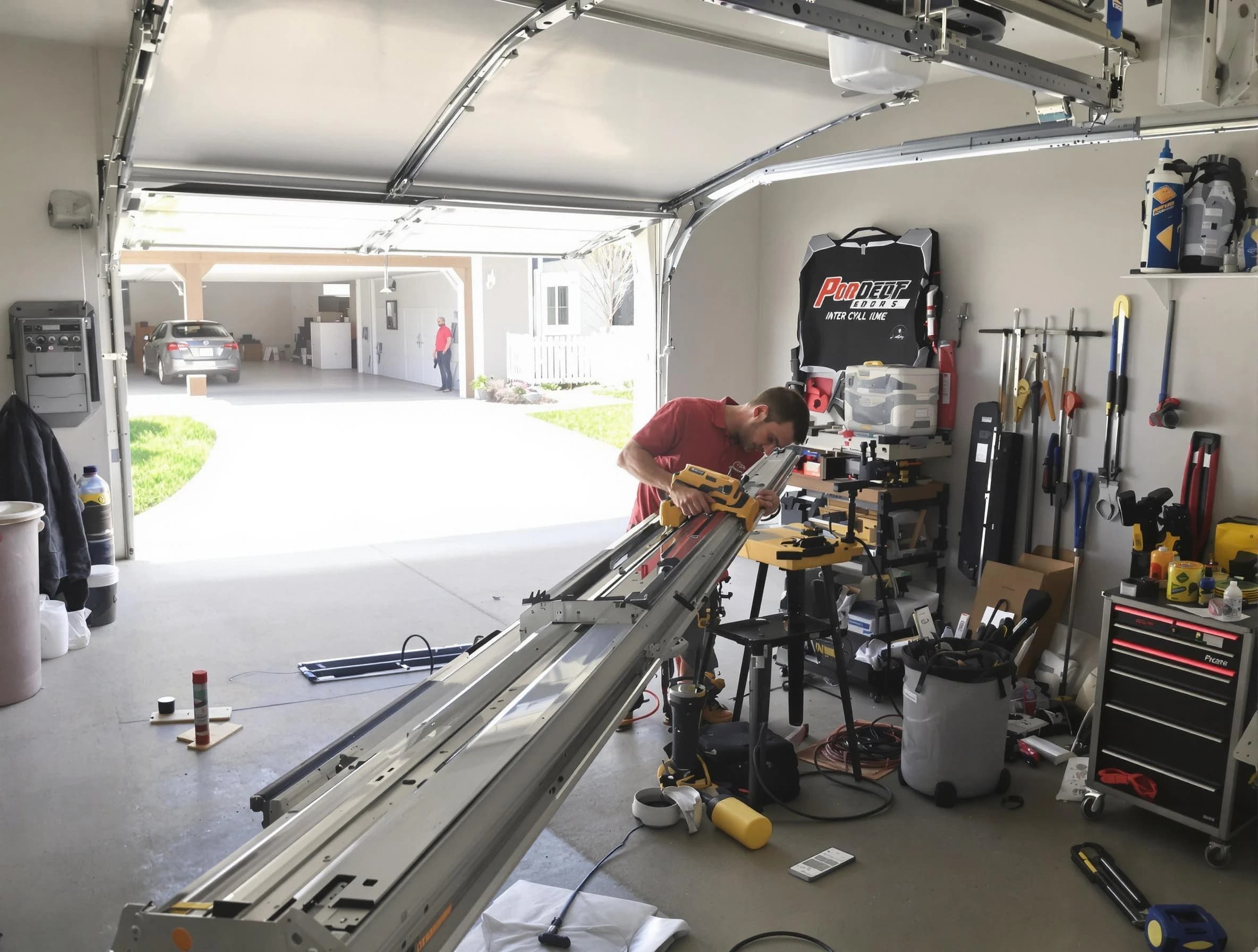 Cullman Garage Door Repair expert performing track repair in Cullman
