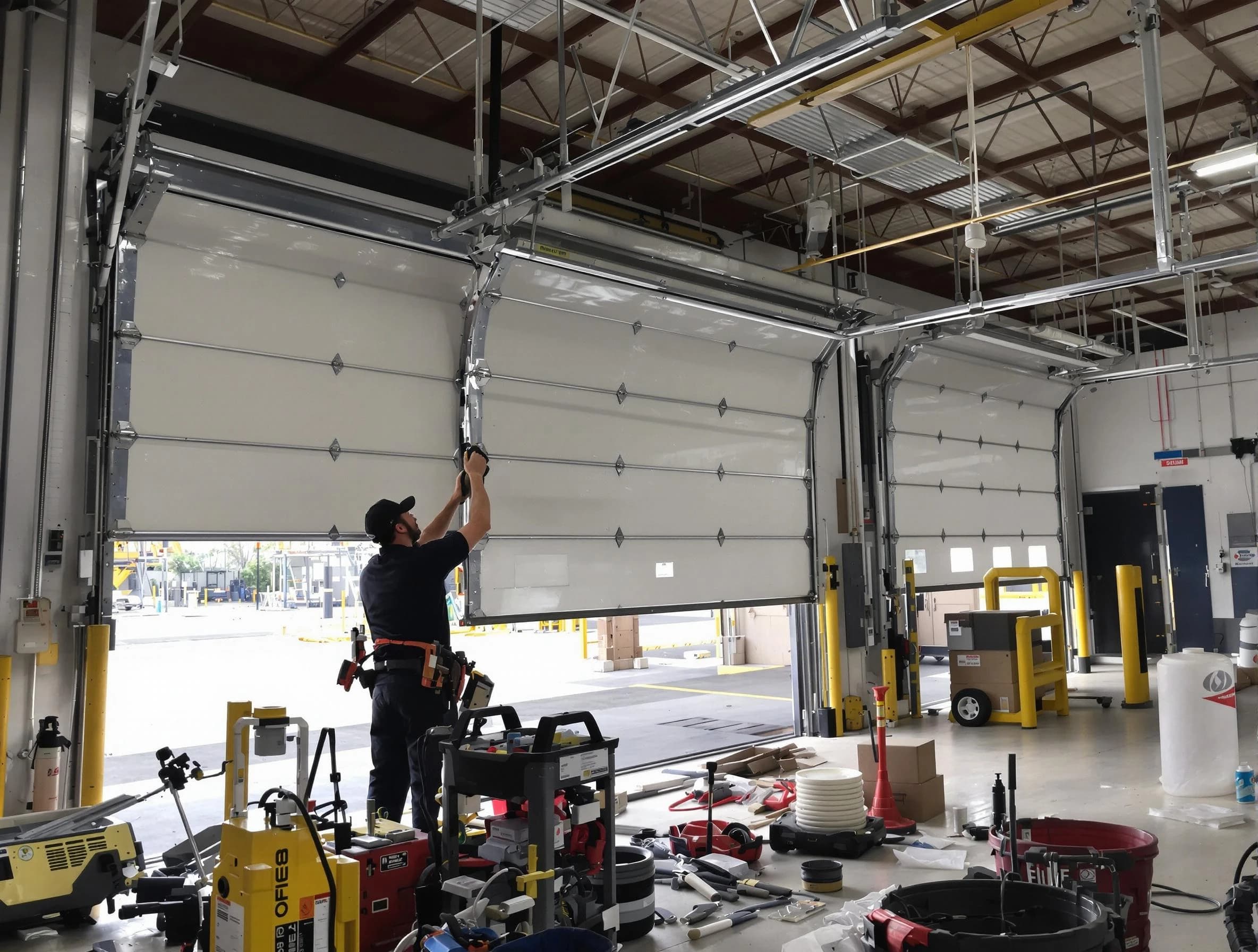 Cullman Garage Door Repair technician performing commercial garage door repair in Cullman